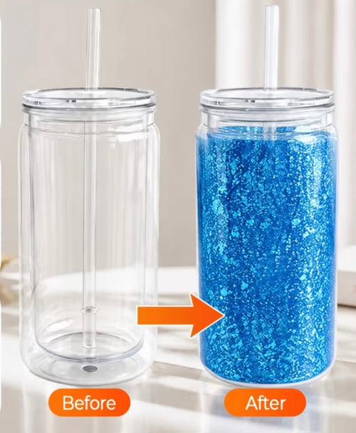 16oz Acrylic SnowGlobe Tumbler