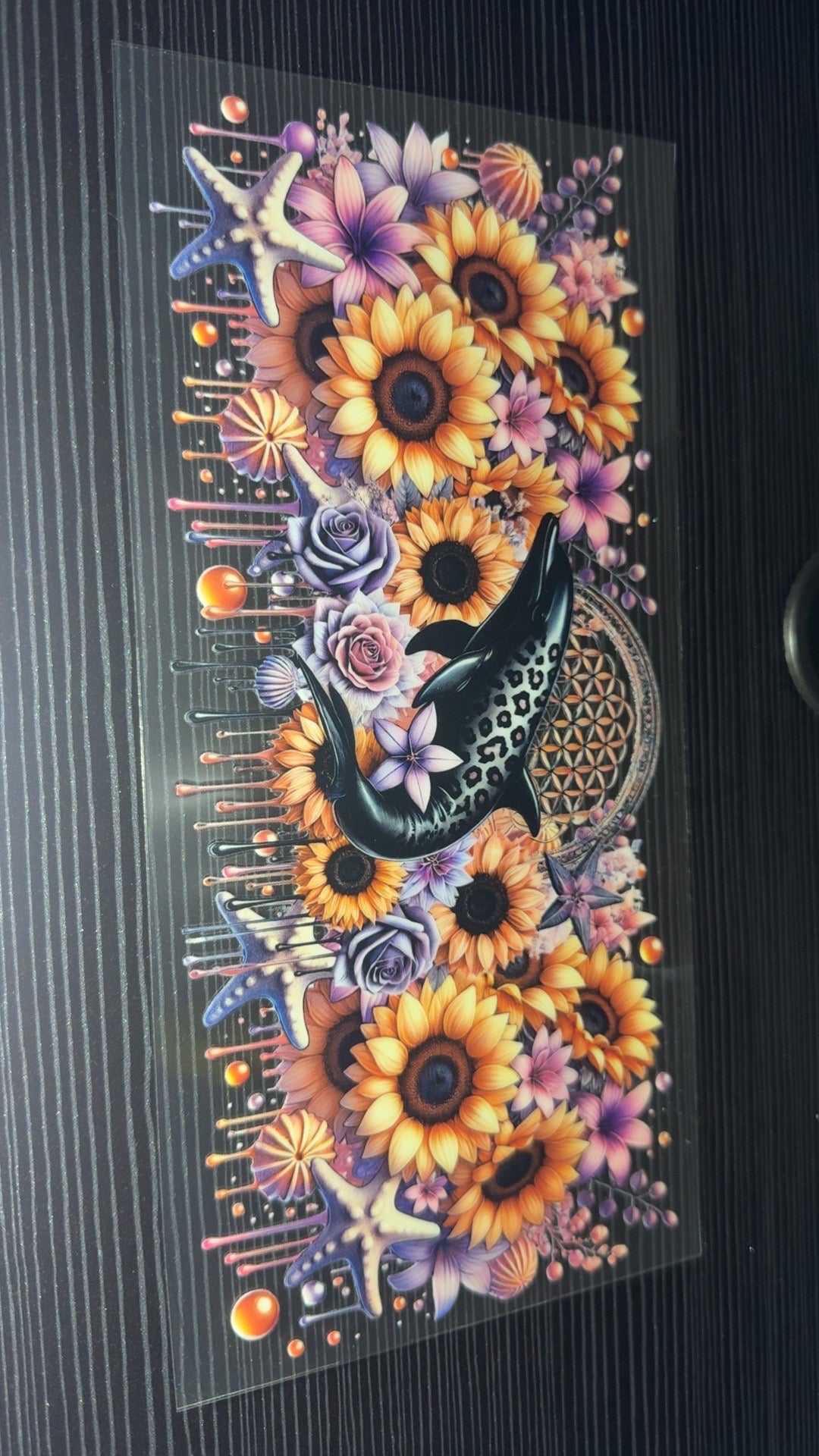 Floral Dolphin 16oz Wrap