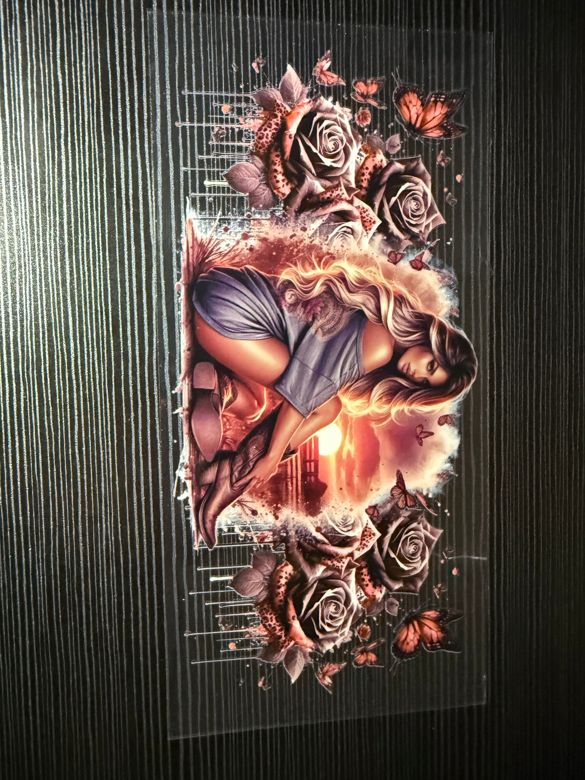 Sunset Floral Girl 16oz Wrap