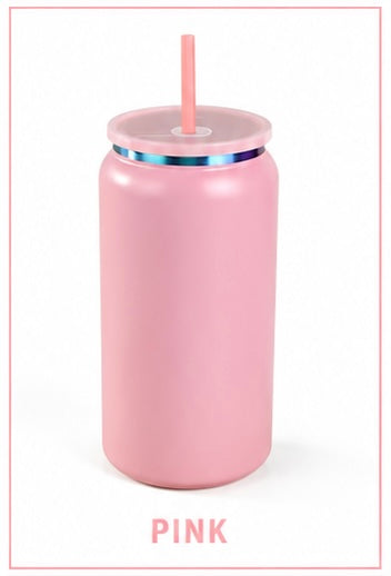 16oz Stainless Steel Tumbler (Pink)