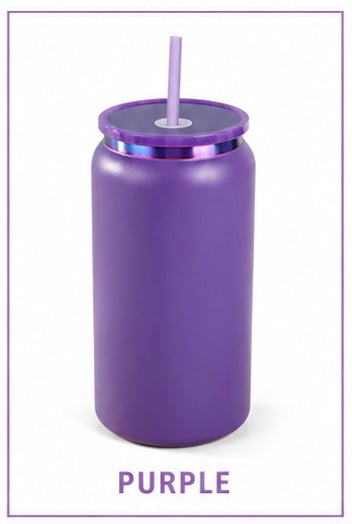 16oz Stainless Steel Tumbler (Purple)